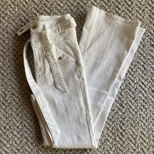 NWT Veronica Beard Giselle white skinny flare jean